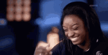 Simone Biles Laughing Face Palm Shy GIF