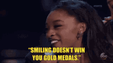 Simone Biles Smile Gold Medal Quote GIF