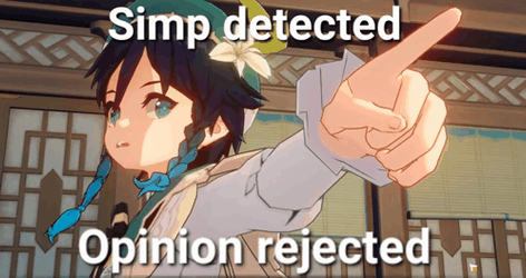 Simp Detected Opinion Rejected GIF
