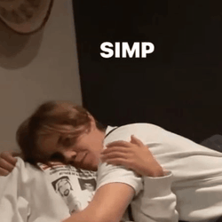 Simp Really Clings Around GIF