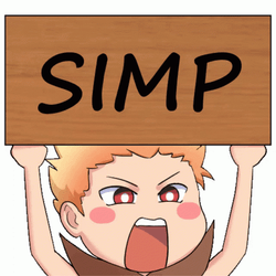 Simp Sign Board Animated Boy Shouted GIF