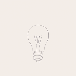 Simple Aesthetic Sketch Light Bulb GIF