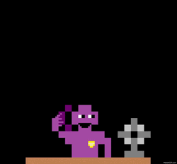 Simple Animated Purple Guy Calling GIF