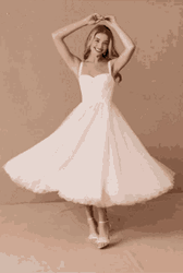 Simple Vintage White Dress Sparkles