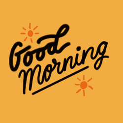 Simple Yellow Good Morning Text GIF