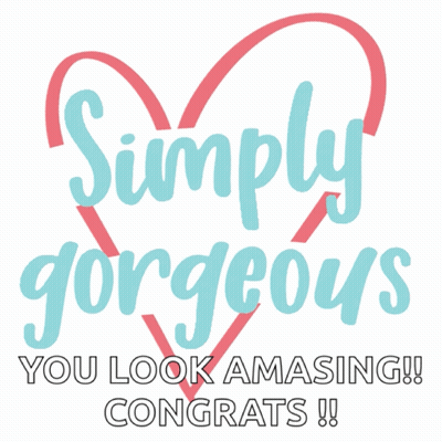 Simply Gorgeous You Look Amazing Congrats Pink Heart GIF