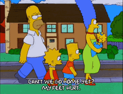 Simpson Family Feet Hurt Can't Go Home Yet GIF