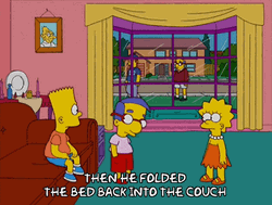 Simpson Family Folded Bed Back To Couch GIF
