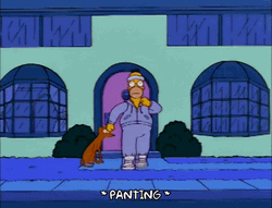 Simpson Homer Out Of Breath GIF
