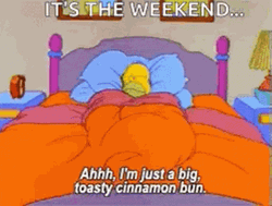 Simpson Not Getting Up Its The Weekend GIF