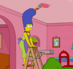Simpson Painting Ceiling GIF