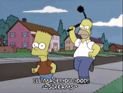 Simpsons Bart And Homer Running