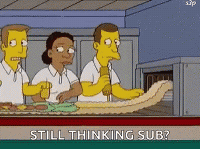 Simpsons Cartoon Still Thinking GIF