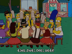 Simpsons Celebrating Oktoberfest GIF