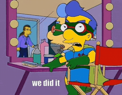 Simpsons Character Brushing Teeth In Mirror GIF