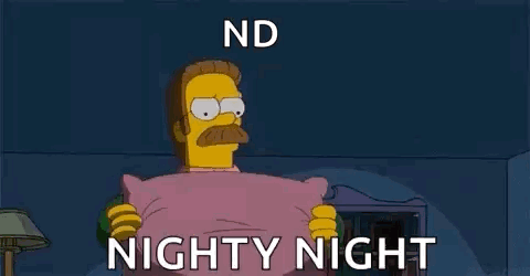 Simpsons Character Holding Pillow Saying Nighty Night GIF