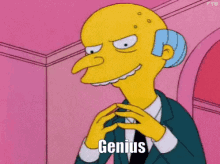 Simpsons Character Mr. Burns Excellent Genius GIF