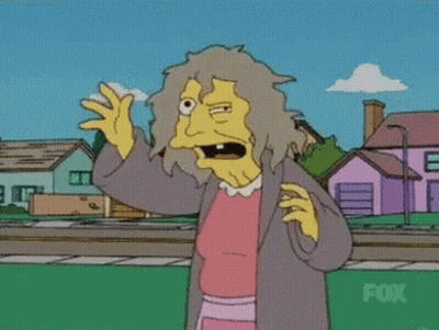 Simpsons Character Standing In Front Of Fox Logo GIF
