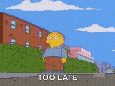 Simpsons Character Too Late GIF