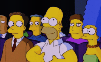 Simpsons Characters Sitting In Theater GIF