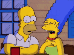 Simpsons Couple Laughing
