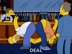 Simpsons Deal Hand Shake
