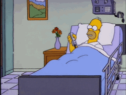 Simpsons Homer In Hospital Bed