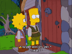 Simpsons Kids Door Opening Wind Whistling GIF