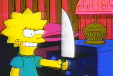 Simpsons Lisa With Knife