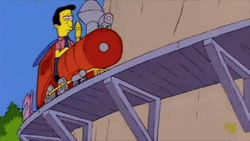 Simpsons Reverend Lovejoy Train Ride GIF