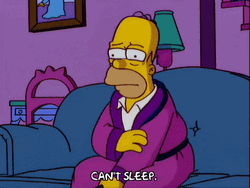 Simpsons Stressed Out Can't Sleep GIF