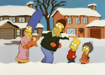 Simpsons Winter Break Runs Away GIF