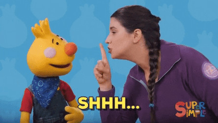 Sing Along With Tobee Shhhh GIF