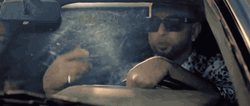 Singer Justin Quiles Singing And Driving Fast Car GIF