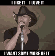 Singer Tim McGraw Singing I Love It  GIF