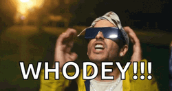 Singer Yandel Shouting Who Dey  GIF