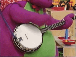 Singing Barney With Kids GIF