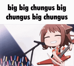 Singing Big Chungus Song Anime Girl GIF