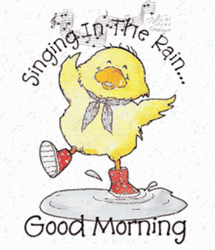 Singing Duck Rainy Good Morning GIF