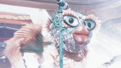 Singing Pufferfish Mascot Shining GIF