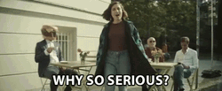 Singing Why So Serious While Walking GIF