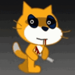 Sinister Scratch Cat Dark Eyes GIF