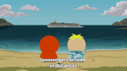 Sinking Boat Eric Cartman Butters Stotch South Park