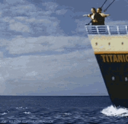 Sinking Boat Funny Titanic Jack Rose Yeet GIF