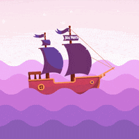 Sinking Boat Ship Big Octopus Hugging GIF