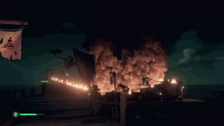 Sinking Boat Ship Fire Explosion Video Game GIF
