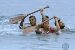Sinking Boat Team Paddling Not Giving Up GIF