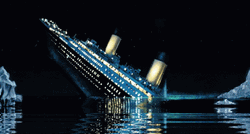 Sinking Boat Titanic Ship Lights Out GIF