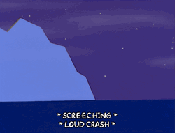 Sinking Ship Hits Iceberg GIF