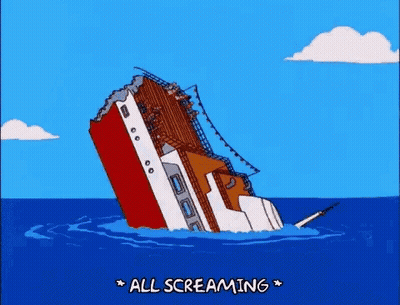 Sinking Ship With All Screaming GIF